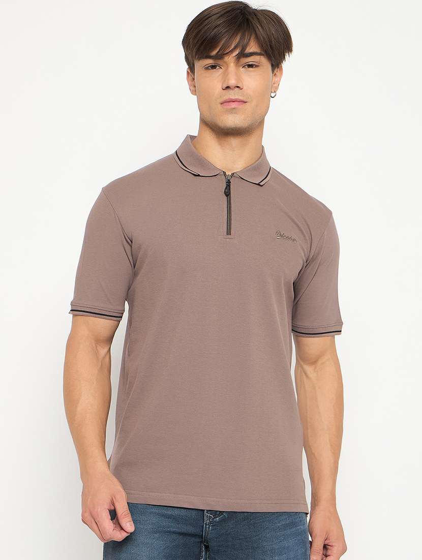 men polo neck plain t-shirt