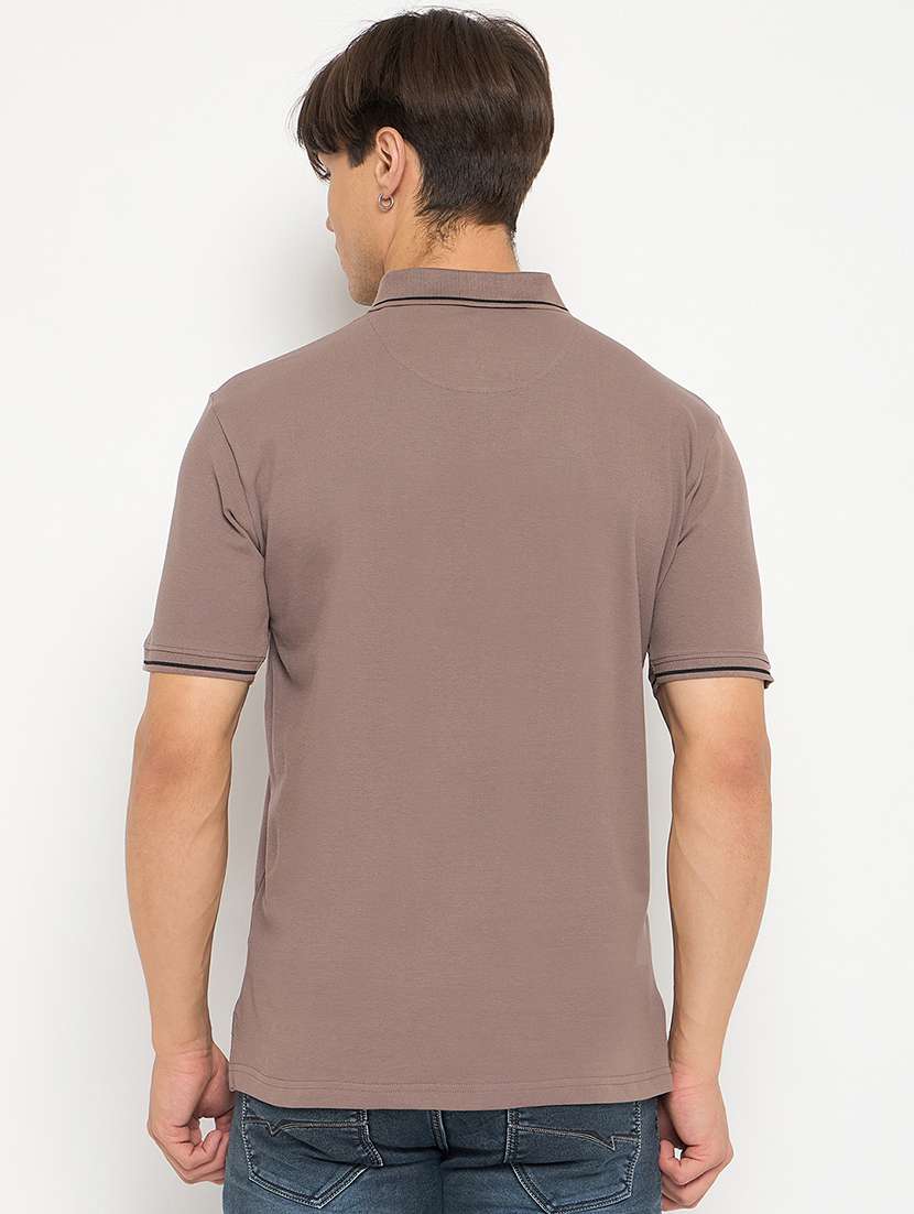men polo neck plain t-shirt - 21502577 -  Standard Image - 3