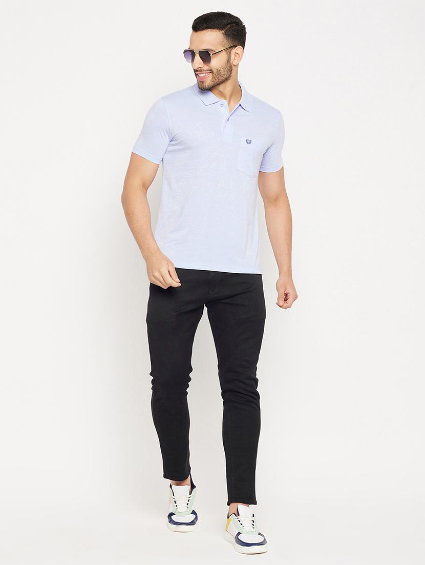 men polo neck plain t-shirt - 21502588 - Standard Image - 3