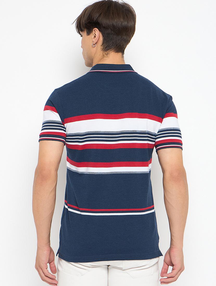 men polo neck striped t-shirt - 21502592 - Standard Image - 3