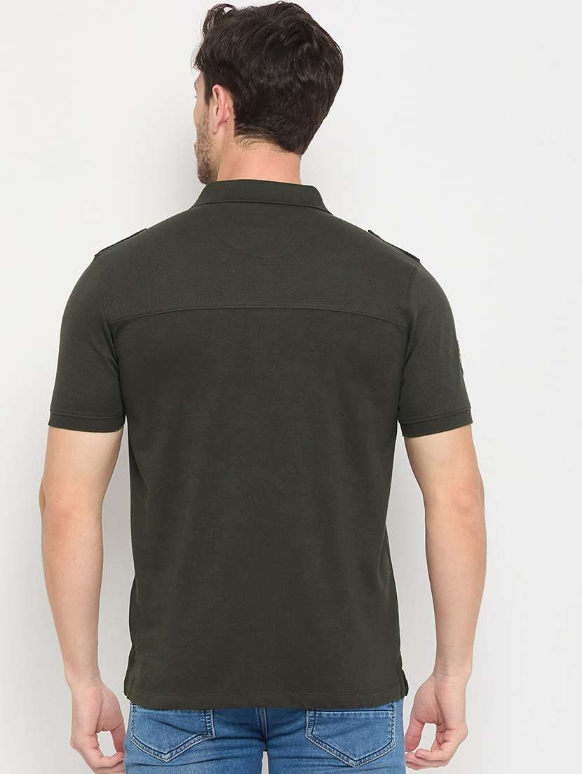 men polo neck plain t-shirt - 21502593 -  Standard Image - 3
