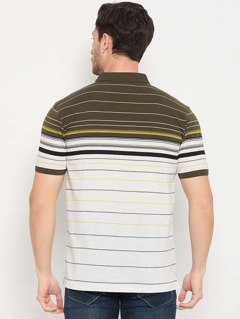 men polo neck striped t-shirt - 21502609 -  Standard Image - 3