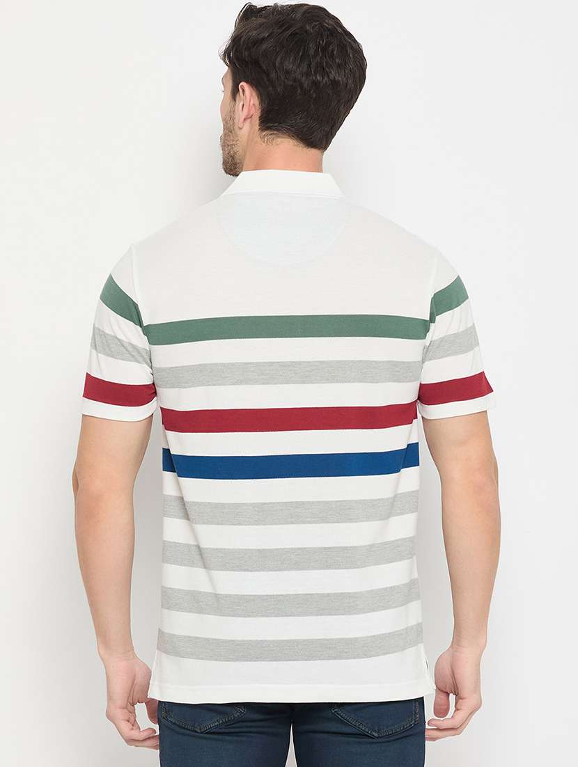 men polo neck striped t-shirt - 21502627 -  Standard Image - 3