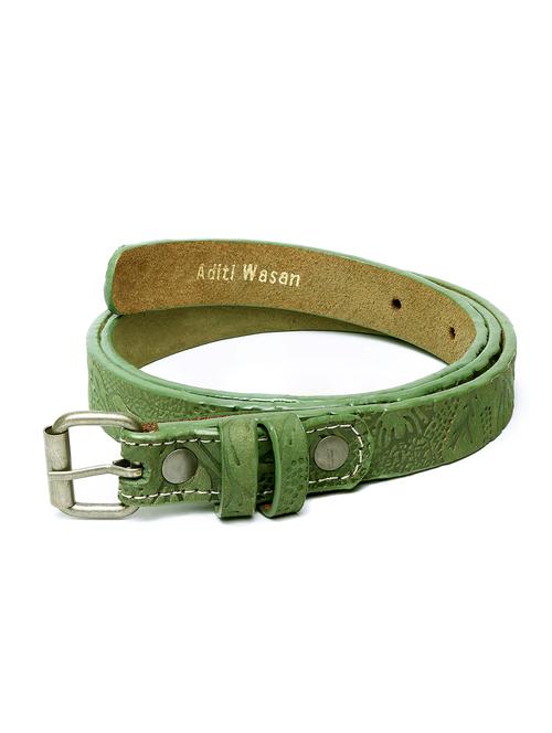 aditi wasan women leather embossed belt - 21502678 - Standard Image - 0