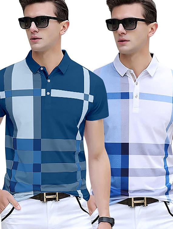 men polo neck front print t-shirt combo - 21502735 - Zoom Image - 0