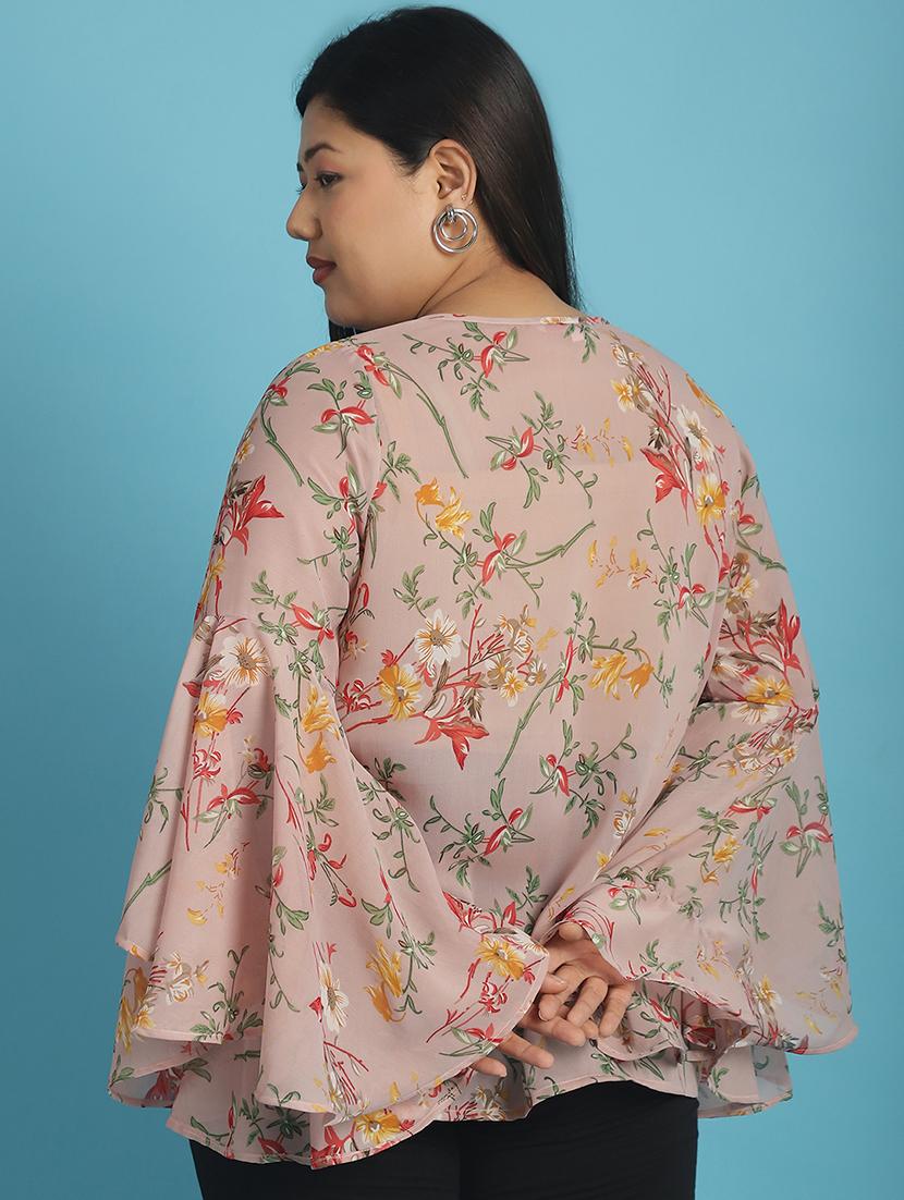 pink printed regular top - 21502780 - Standard Image - 3
