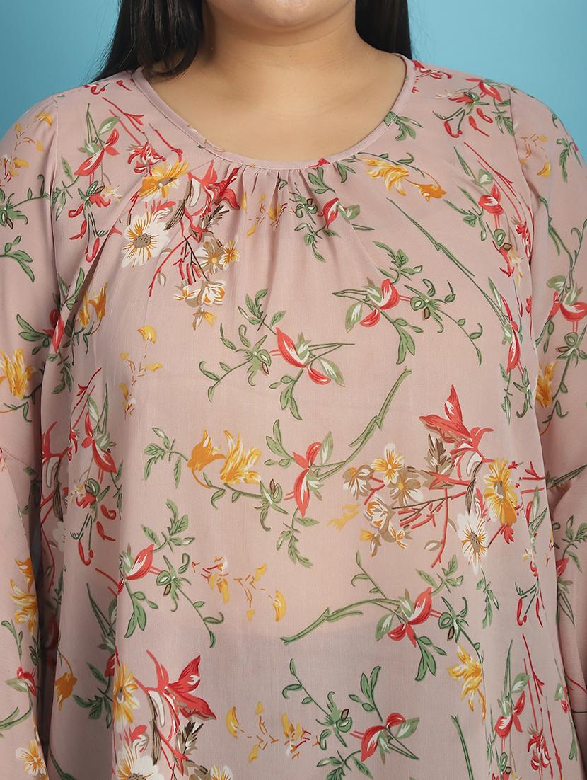 pink printed regular top - 21502780 - Standard Image - 5