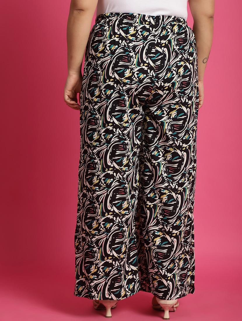 women high-rise printed wide leg trouser - 21502792 - Standard Image - 3
