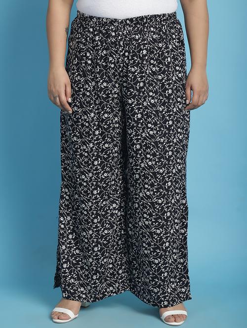 women high-rise printed wide leg trouser - 21502794 - Standard Image - 0