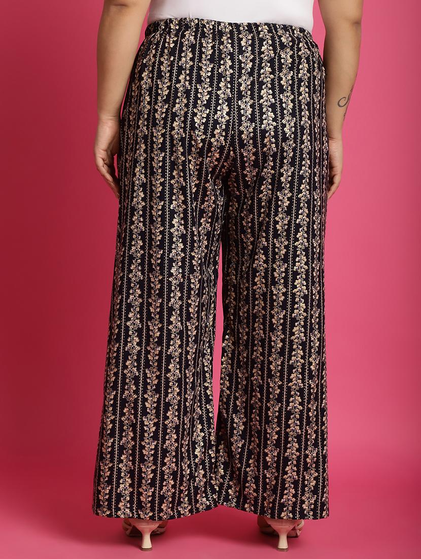 women high-rise printed wide leg trouser - 21502797 - Standard Image - 3