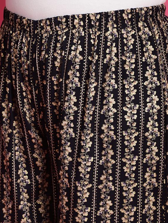 women high-rise printed wide leg trouser - 21502797 - Standard Image - 5