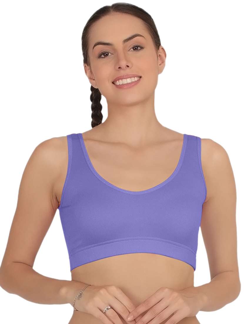 women solid full coverage sports bra - 21502823 - Zoom Image - 0