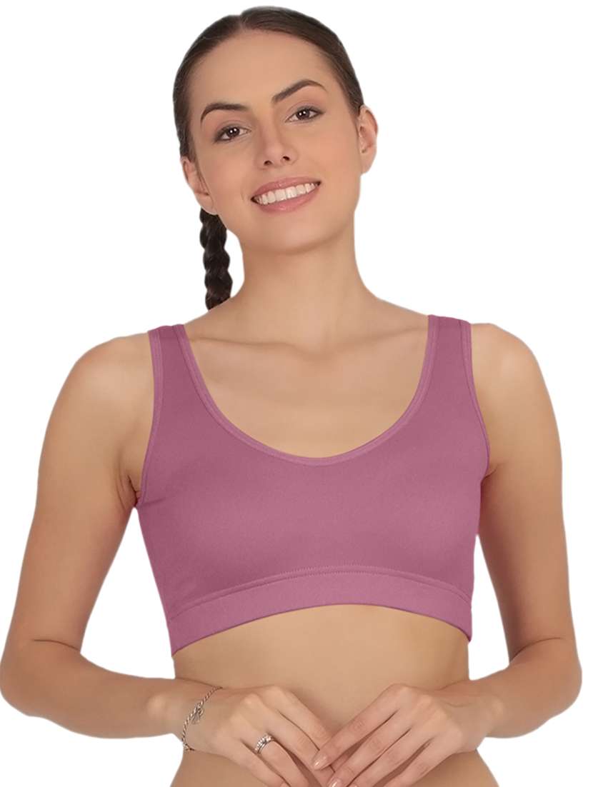 women solid full coverage sports bra