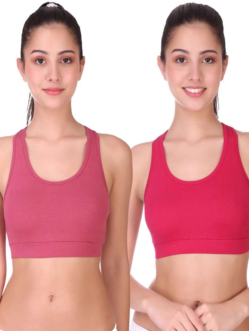 women solid full coverage sports bra combo - 21502847 - Zoom Image - 0