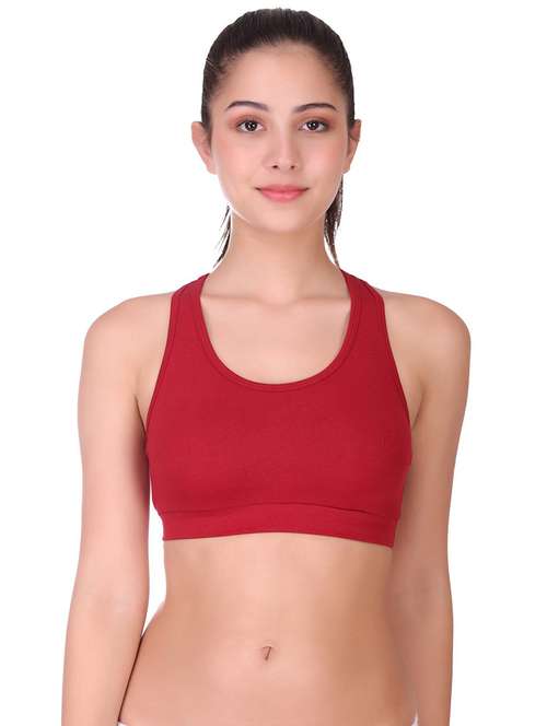 women solid full coverage sports bra - 21502849 -  Standard Image - 0