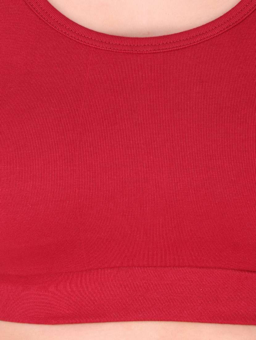women solid full coverage sports bra - 21502849 - Standard Image - 3