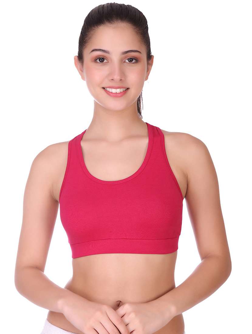 women solid full coverage sports bra - 21502851 -  Zoom Image - 0