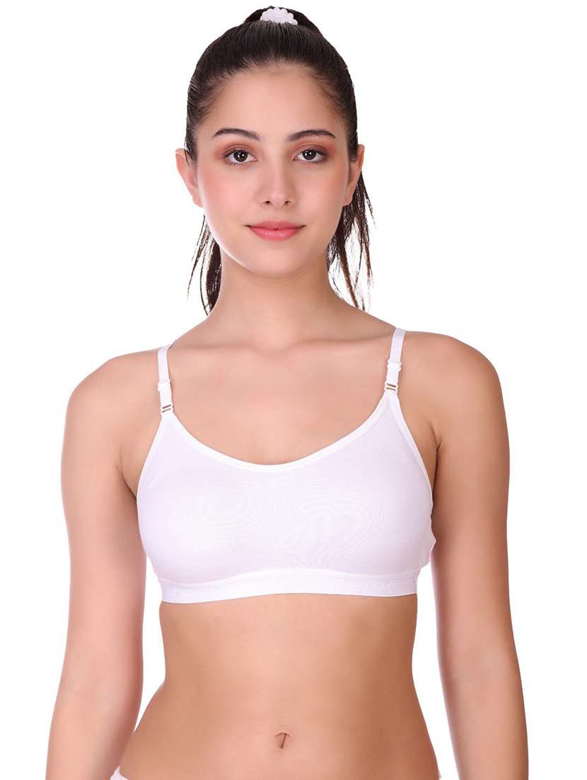 women solid full coverage sports bra
