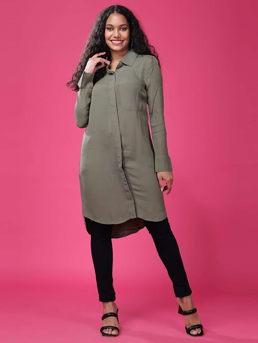 grey polyester regular top - 21503121 -  Zoom Image - 0