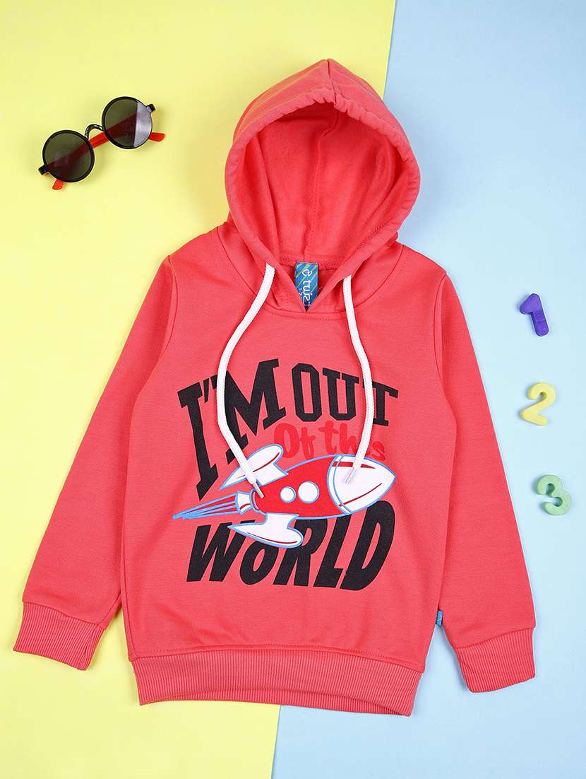 boys front print long sleeve sweatshirt - 21503390 -  Zoom Image - 0