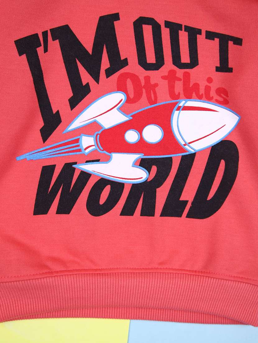 boys front print long sleeve sweatshirt - 21503390 -  Standard Image - 3