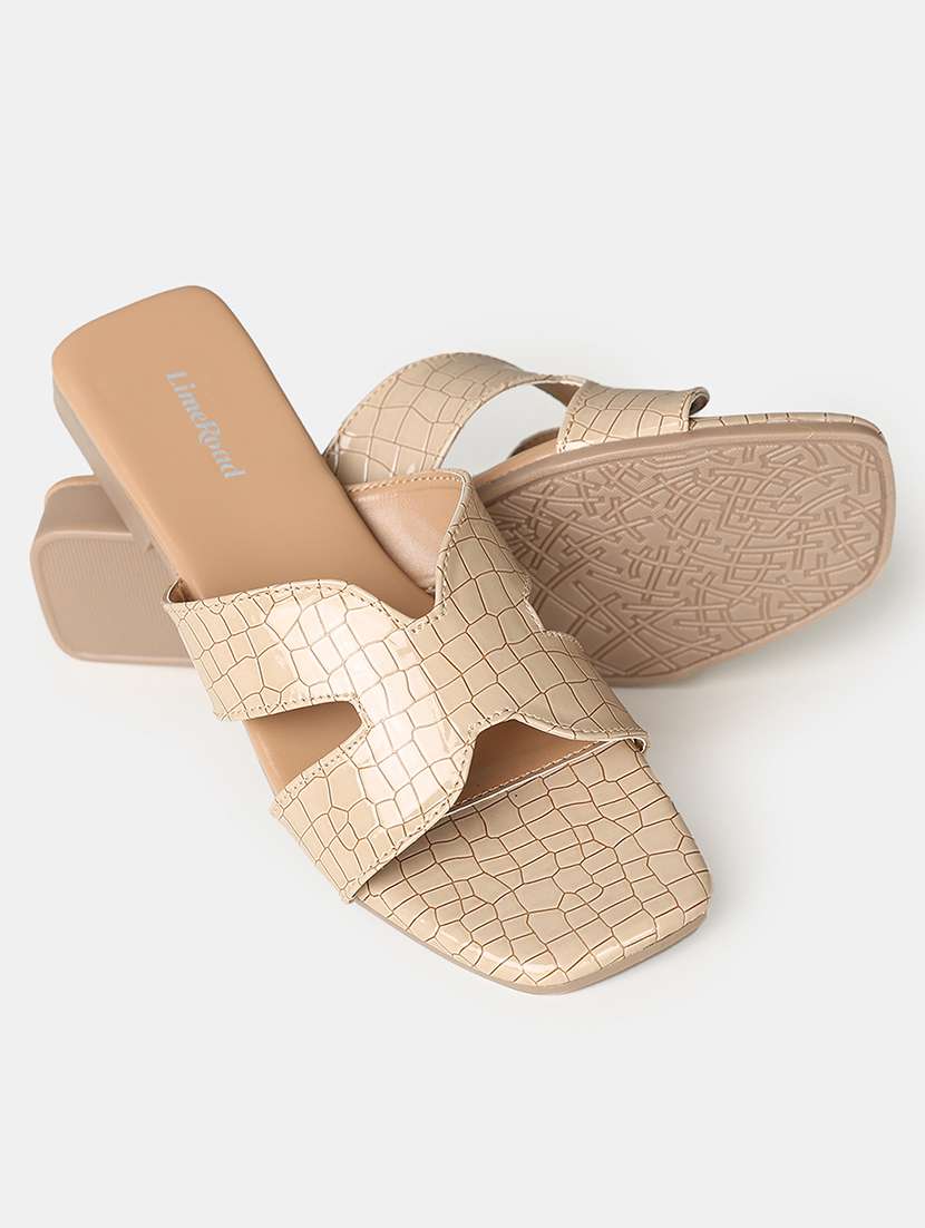 women beige slip on sandal - 21503494 -  Standard Image - 3
