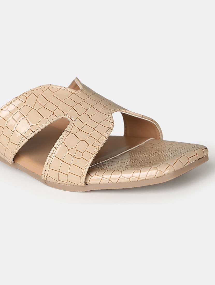 women beige slip on sandal - 21503494 -  Standard Image - 5