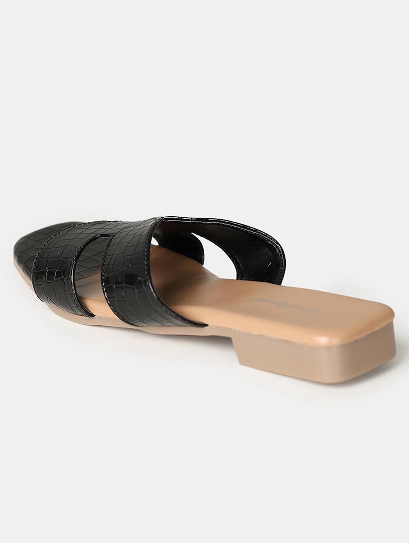 women black slip on sandal - 21503495 - Standard Image - 3