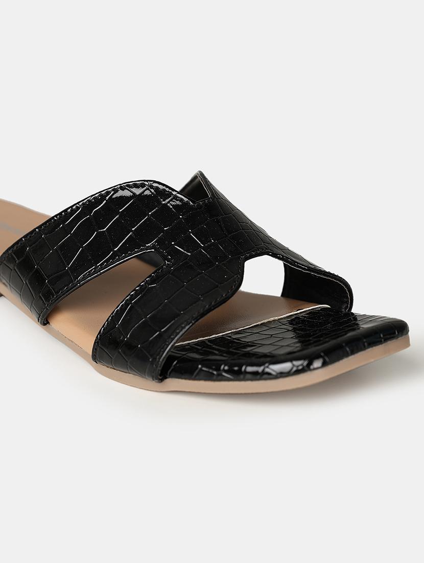 women black slip on sandal - 21503495 - Standard Image - 5