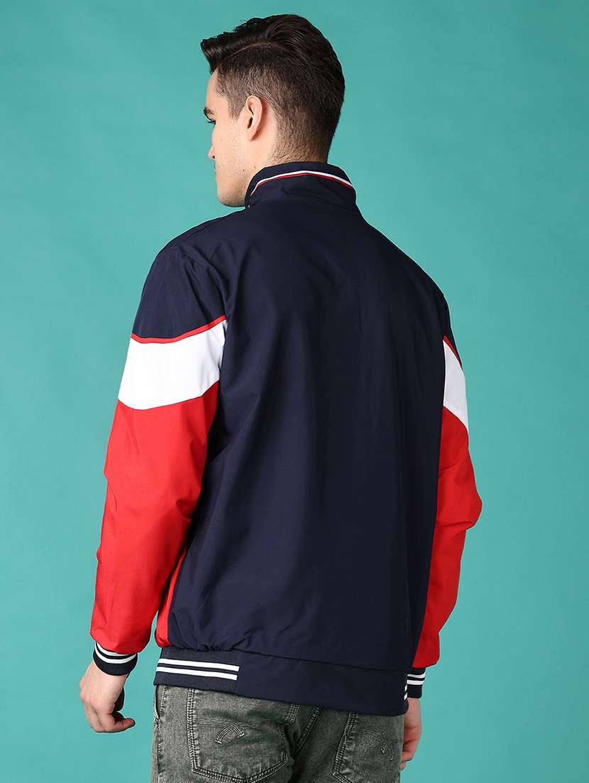 men color block long sleeve regular jacket - 21503502 -  Standard Image - 3
