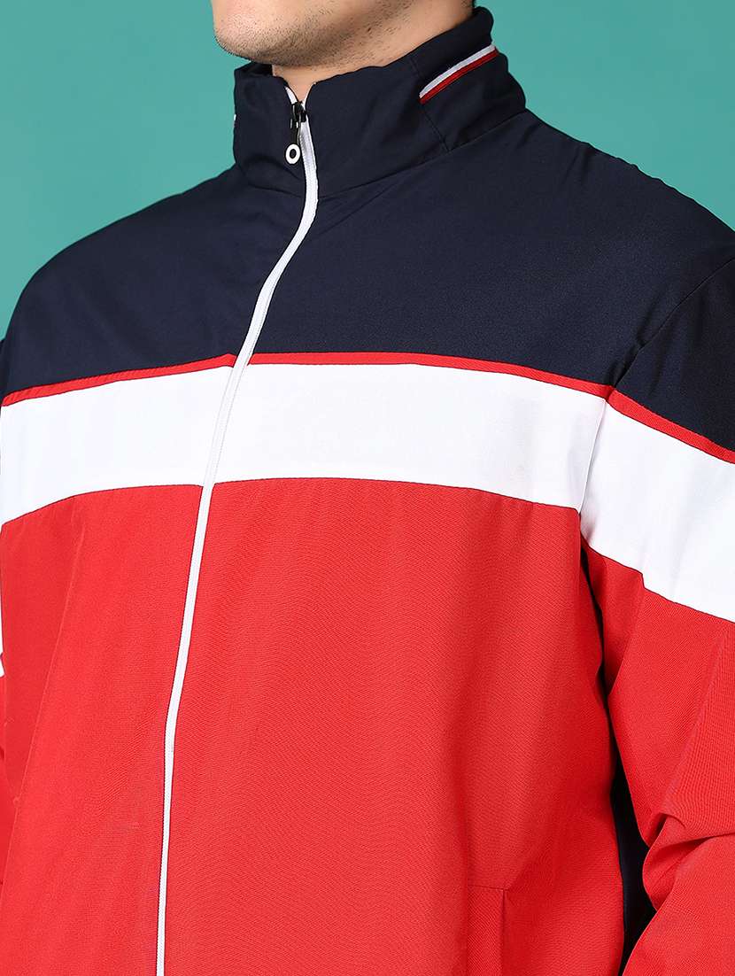 men color block long sleeve regular jacket - 21503502 -  Standard Image - 5