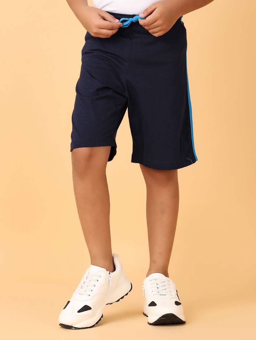 boys navy blue solid shorts - 21503508 -  Zoom Image - 0