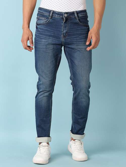 men solid mid rise slim fit jean - 21503578 - Standard Image - 0