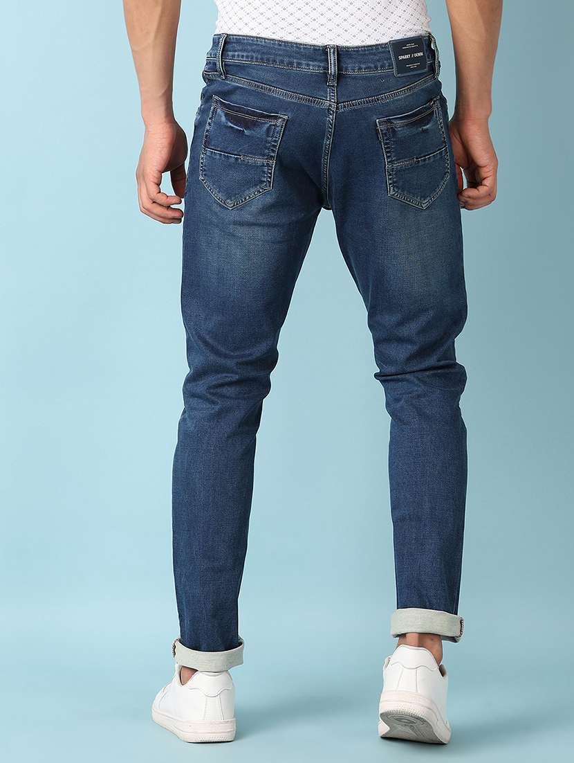 men solid mid rise slim fit jean - 21503578 - Standard Image - 3
