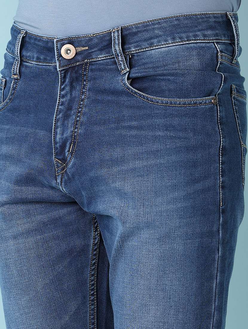 men solid mid rise slim fit jean - 21503583 -  Standard Image - 5