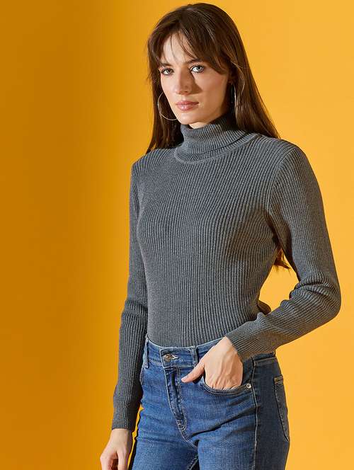 women grey cotton pullover - 21503686 -  Standard Image - 0