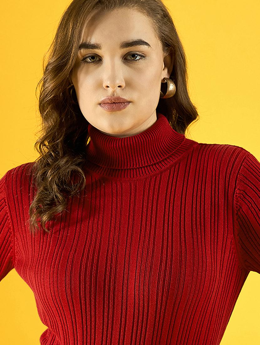 women red cotton pullover - 21503704 - Standard Image - 3