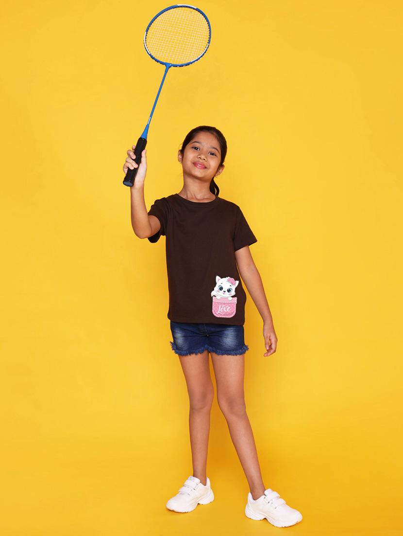 girls cute character printed round neck tee - 21503899 - Standard Image - 3