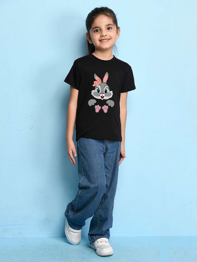 girls cute character printed round neck tee - 21503910 - Standard Image - 3