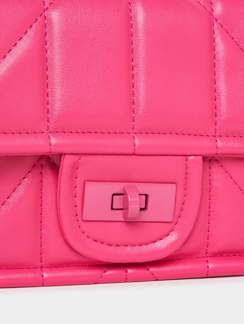 women pink pu sling bag - 21503960 - Standard Image - 3