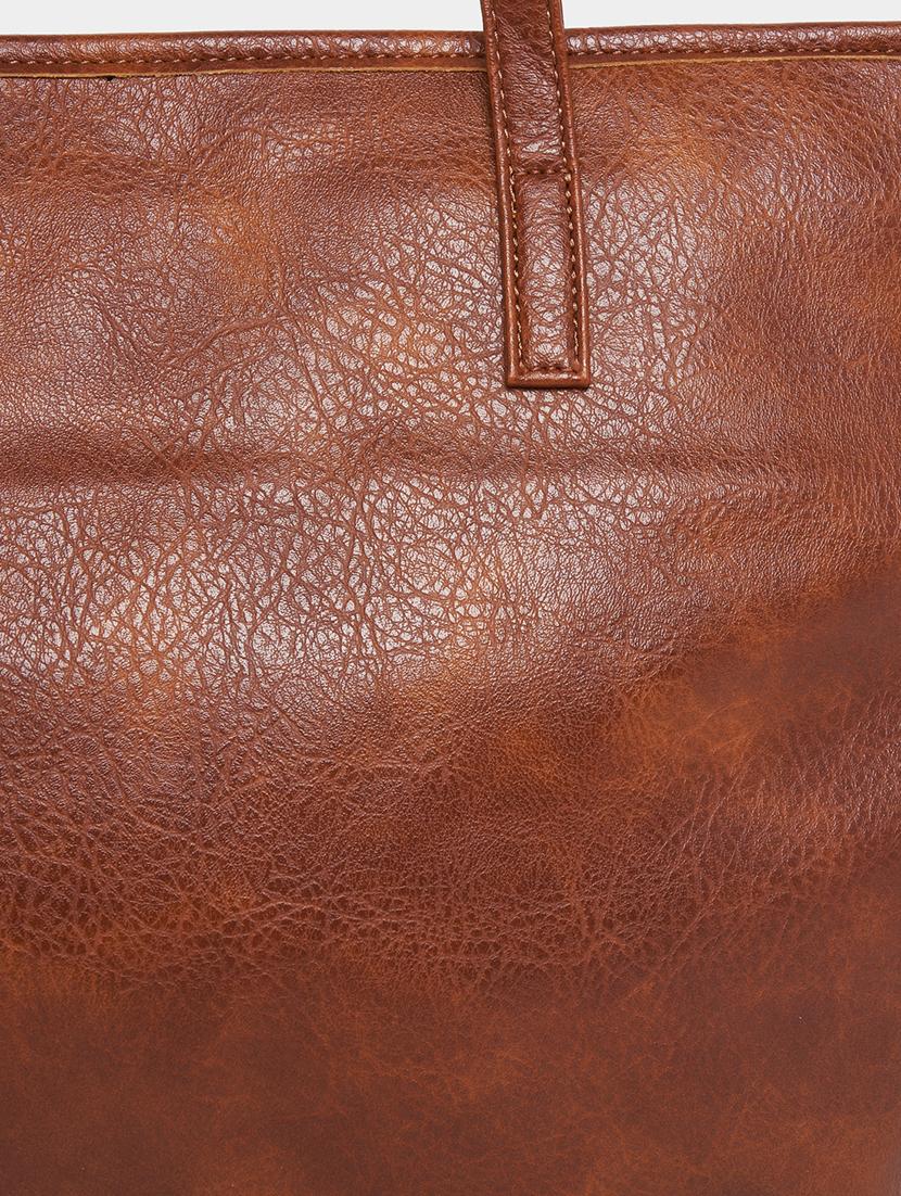 women brown pu handbag - 21503972 - Standard Image - 3