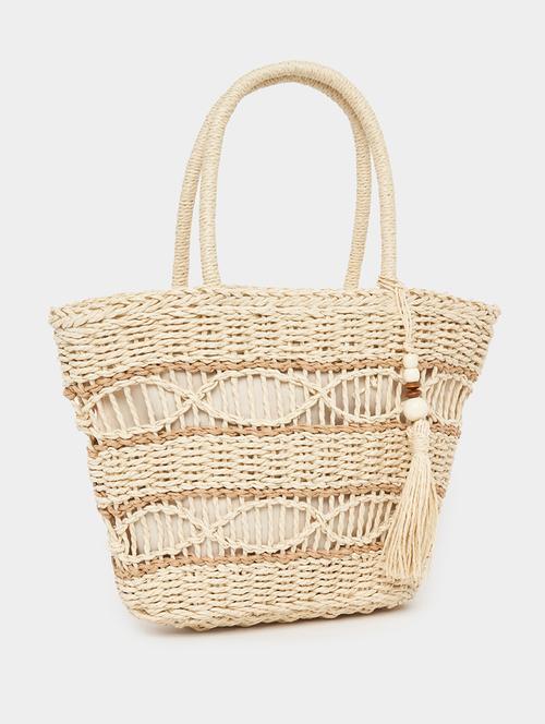 women beige cotton handbag - 21503995 -  Standard Image - 0