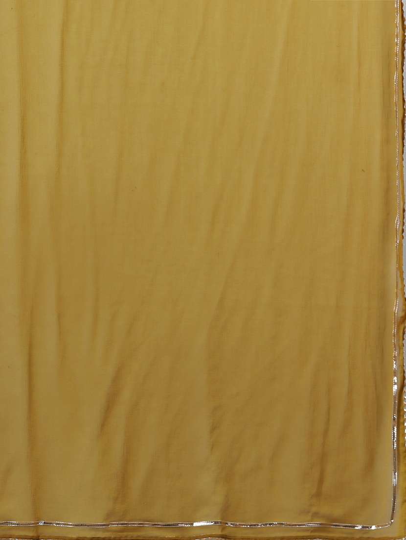 women's mustard sequinned & floral embroidered v-neck straight kurta afghani pants & dupatta festive set - 21504056 -  Standard Image - 3