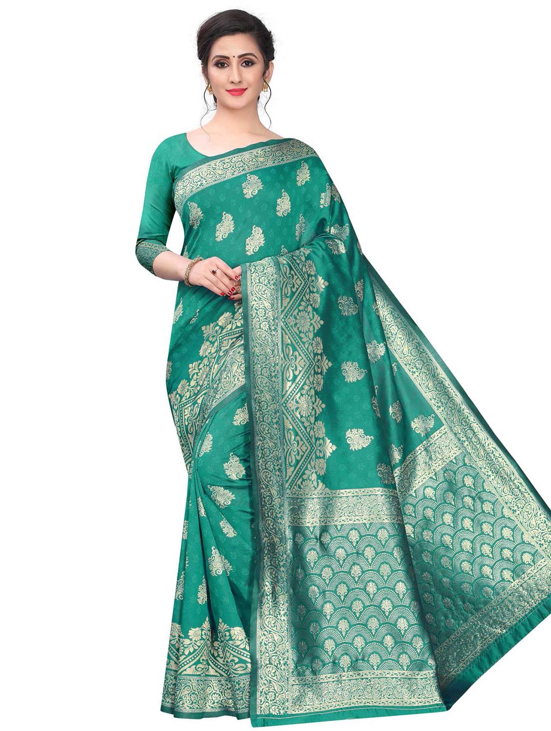 women self-designed banarasi saree with blouse - 21504627 - Zoom Image - 0