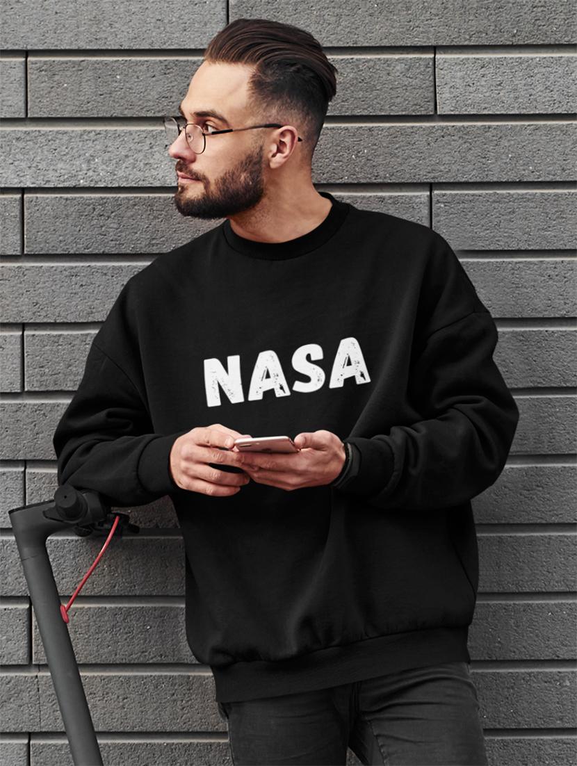 men chest print round neck sweatshirt - 21505160 -  Zoom Image - 0