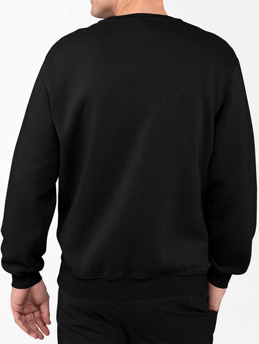 men chest print round neck sweatshirt - 21505160 - Standard Image - 3