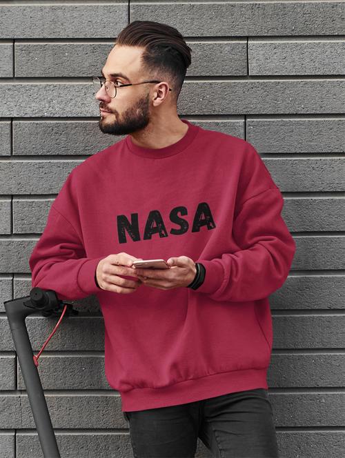 men chest print round neck sweatshirt - 21505162 - Standard Image - 0
