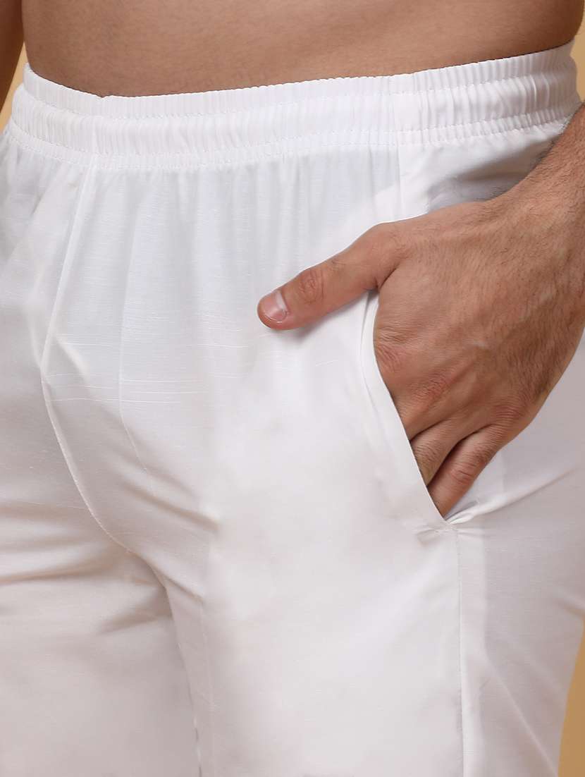 men embroidered kurta pyjama with jacket ethnic wear set - 21505350 -  Standard Image - 5