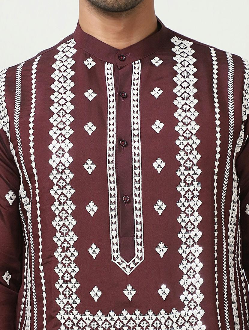 men embroidered kurta pyjama ethnic wear set - 21505360 - Standard Image - 5