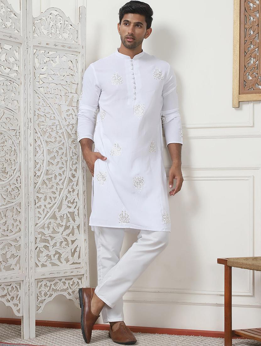 men embroidered kurta pyjama ethnic wear set - 21505362 -  Zoom Image - 0